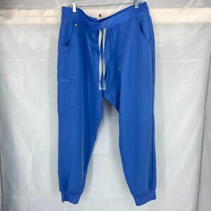 Figs Women XXL Zamora Jogger Scrub Pants Ceil Blue Pockets Nurse Hospital Doctor